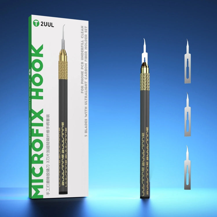 2UUL DA12 MicroFix Hook Phone PCB Clean with Ultralight Carbon Fiber Holder Set by 2UUL