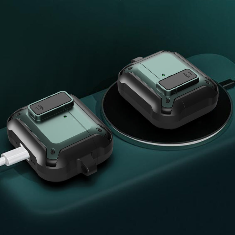 For AirPods 4 Bumblebee Bluetooth Earphone Silicone Protective Cover(Black Green) by buy2fix