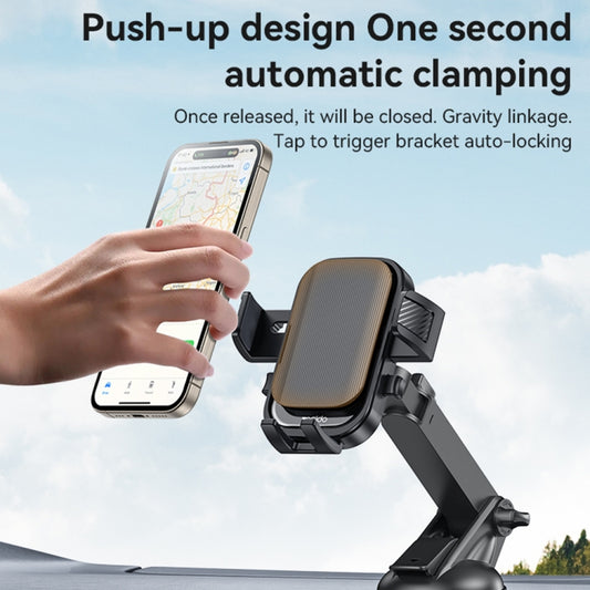 Yesido C267 Suction Cup Gravity Clamp Car Phone Holder(Black) by Yesido