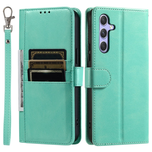 For Samsung Galaxy S25+ 5G Simple 6-Card Wallet Leather Phone Case(Green) by buy2fix