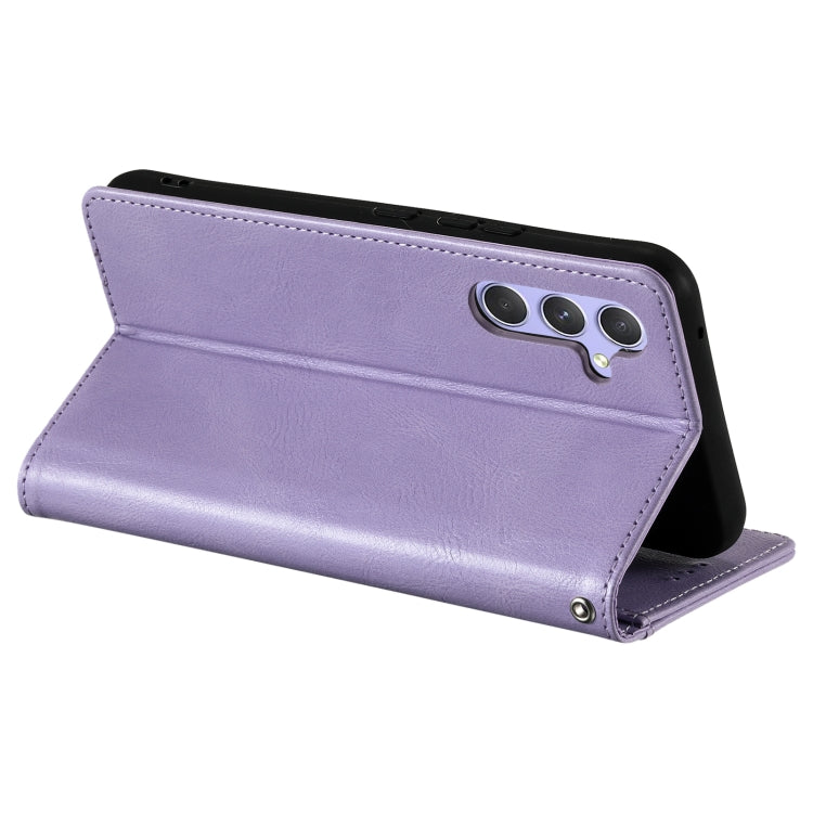 For Samsung Galaxy S25+ 5G Simple 6-Card Wallet Leather Phone Case(Purple) by buy2fix