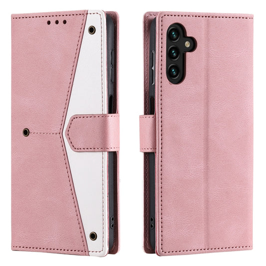 For Samsung Galaxy S25+ 5G Nail Skin Feel Stitching Calf Texture Leather Phone Case(Rose Gold) by buy2fix