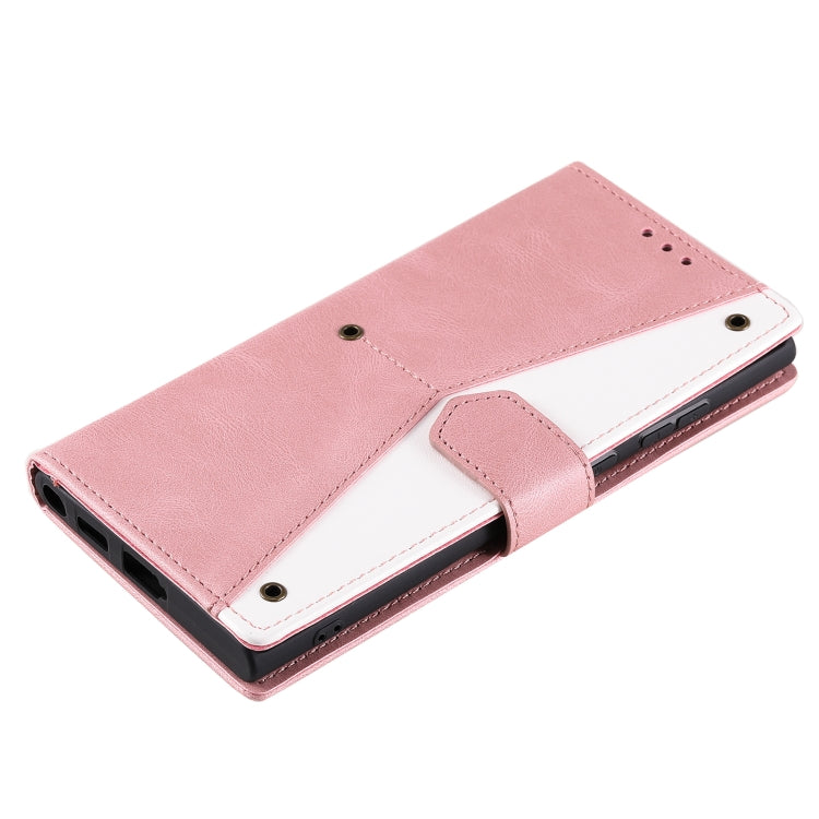 For Samsung Galaxy S25 Ultra 5G Nail Skin Feel Stitching Calf Texture Leather Phone Case(Rose Gold) by buy2fix