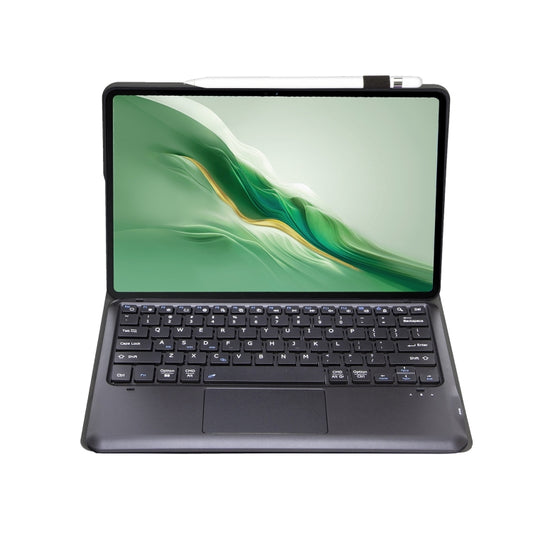 For Honor MagicPad 2 12.3 AH22-A Ultra-thin Detachable Bluetooth Keyboard Leather Tablet Case with Touchpad(Black) by buy2fix