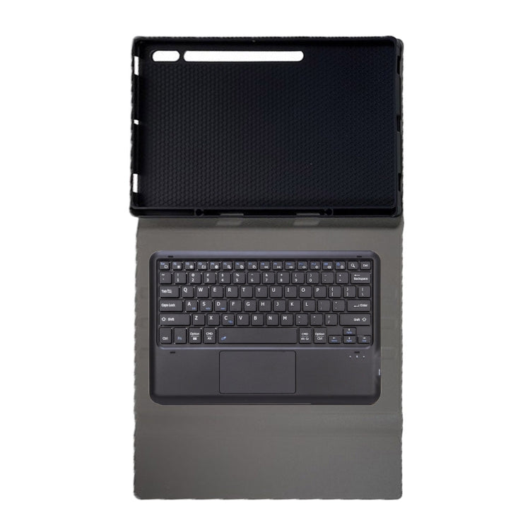 For Samsung Galaxy Tab S10 Ultra A910B Pen Slot Detachable Bluetooth Keyboard Leather Tablet Case(Black) by buy2fix
