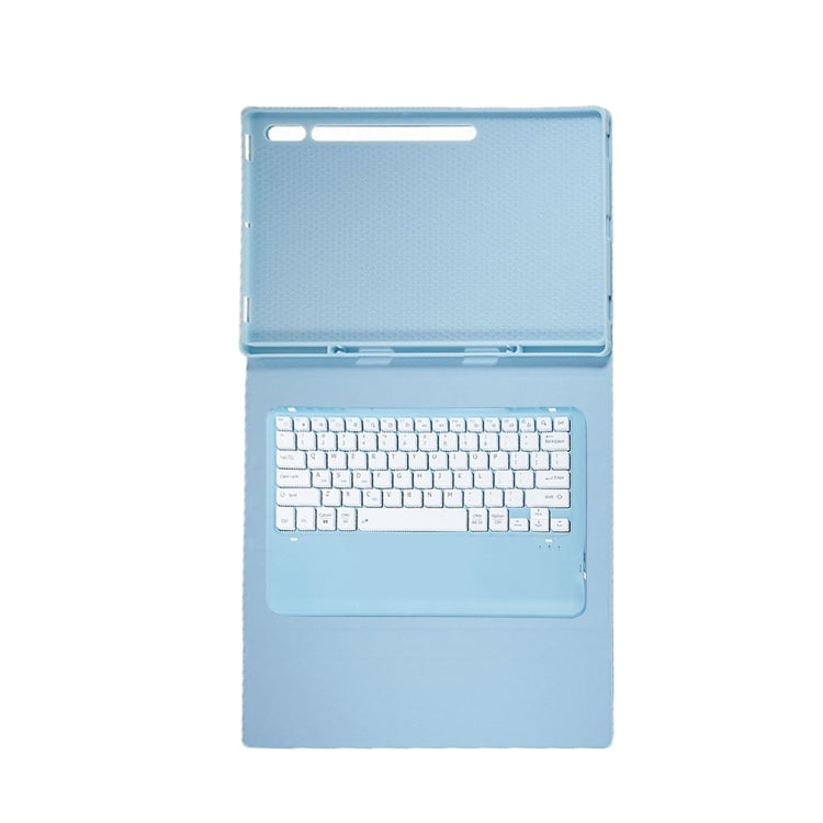 For Samsung Galaxy Tab S10 Ultra A910B Pen Slot Detachable Bluetooth Keyboard Leather Tablet Case(Sky Blue) by buy2fix