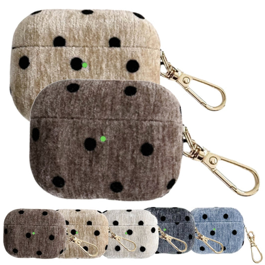 For AirPods 3 Velvet Cloth + PC Headset Shockproof Case(Brown) by buy2fix