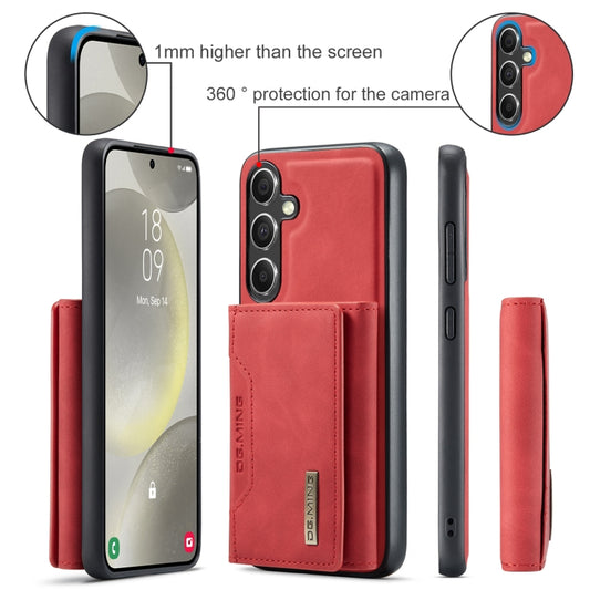 For Samsung Galaxy S24 FE 5G DG.MING M2 Series 3-Fold Multi Card Bag + Magnetic Phone Case(Red) by DG.MING