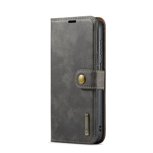 For Samsung Galaxy S25 Edge 5G DG.MING Crazy Horse Texture Detachable Magnetic Leather Case(Grey) - Galaxy S25 Edge 5G Cases by DG.MING | Online Shopping UK | buy2fix