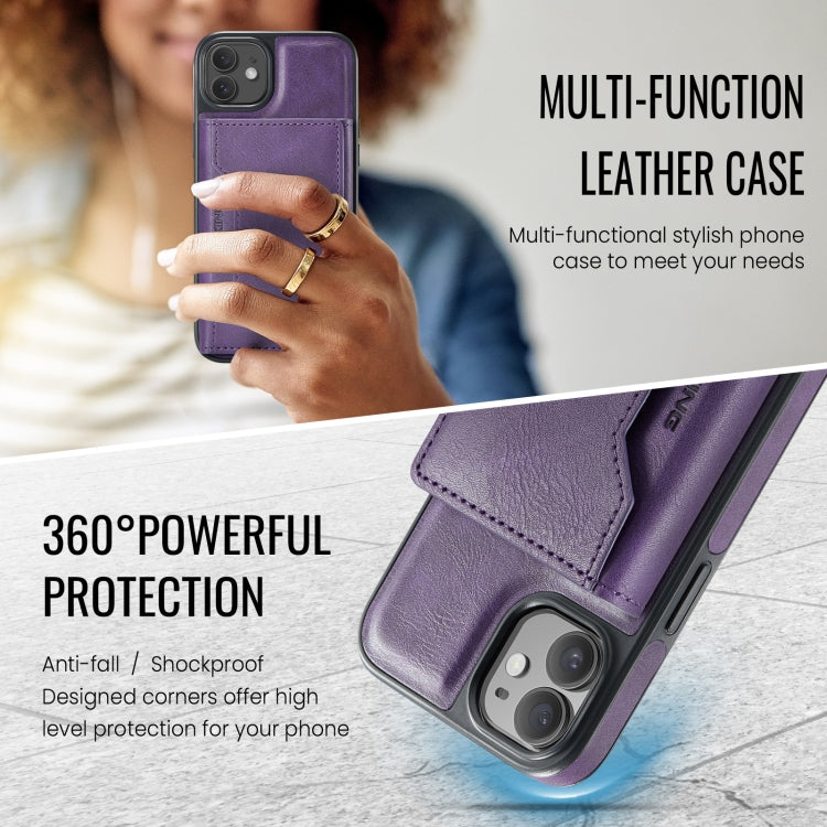For iPhone 12 / 12 Pro MAGKING K2 Series MagSafe RFID Card Bag Detachable Phone Case(Purple) by MAGKING