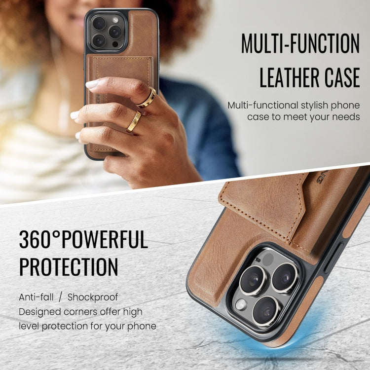 For iPhone 13 Pro Max MAGKING K2 Series MagSafe RFID Card Bag Detachable Phone Case(Brown) - iPhone 13 Pro Max Cases by MAGKING | Online Shopping UK | buy2fix