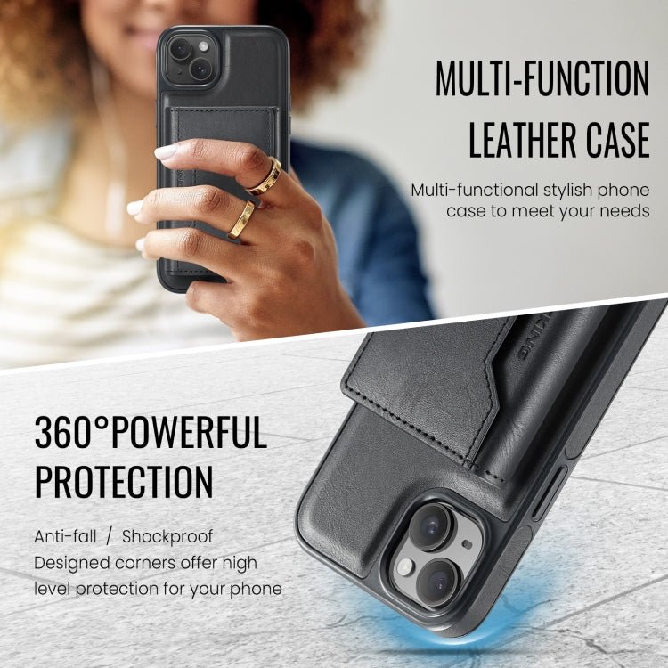 For iPhone 14 MAGKING K2 Series MagSafe RFID Card Bag Detachable Phone Case(Black) by MAGKING