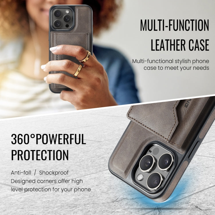 For iPhone 14 Pro Max MAGKING K2 Series MagSafe RFID Card Bag Detachable Phone Case(Coffee) by MAGKING