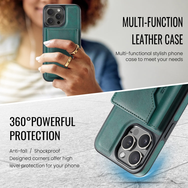 For iPhone 14 Pro Max MAGKING K2 Series MagSafe RFID Card Bag Detachable Phone Case(Green) by MAGKING