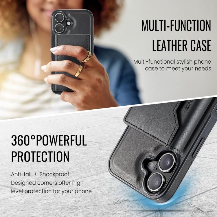 For iPhone 17 MAGKING K2 Series MagSafe RFID Card Bag Detachable Phone Case(Black) - iPhone 17 Cases by MAGKING | Online Shopping UK | buy2fix