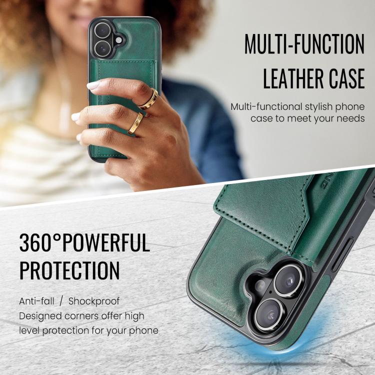 For iPhone 17 MAGKING K2 Series MagSafe RFID Card Bag Detachable Phone Case(Green) - iPhone 17 Cases by MAGKING | Online Shopping UK | buy2fix