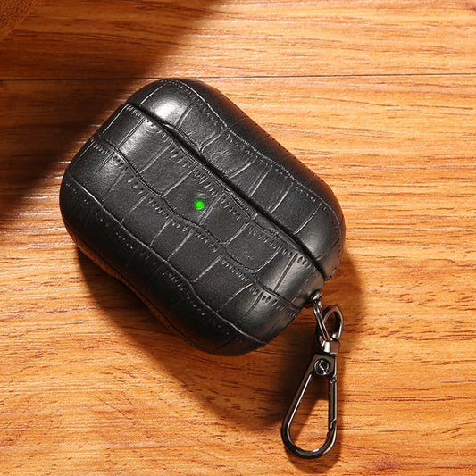 For AirPods 3 Crocodile Texture Earphone Protective Case(Black) by buy2fix