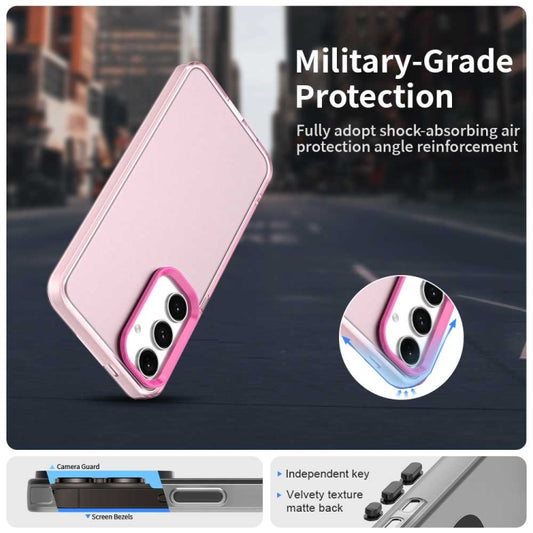 For Samsung Galaxy S25 5G Candy PC Hybrid TPU Shockproof Phone Case(Red) by buy2fix