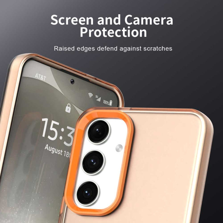 For Samsung Galaxy S25+ 5G Candy PC Hybrid TPU Shockproof Phone Case(Orange) by buy2fix