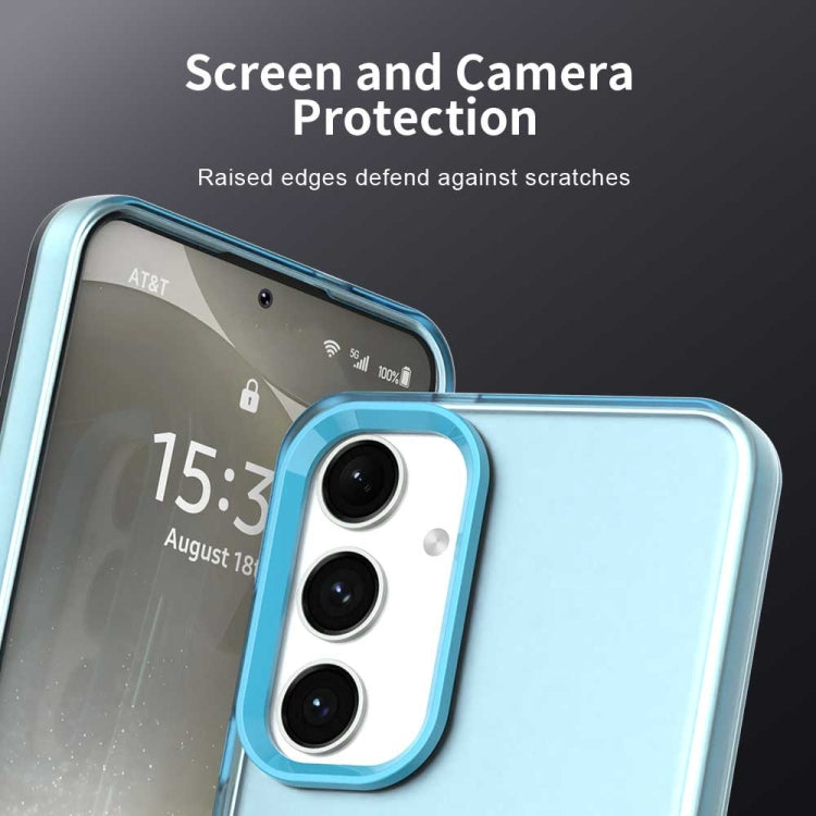 For Samsung Galaxy S25+ 5G Candy PC Hybrid TPU Shockproof Phone Case(Blue) by buy2fix