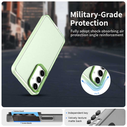 For Samsung Galaxy S25+ 5G Candy PC Hybrid TPU Shockproof Phone Case(Green) by buy2fix