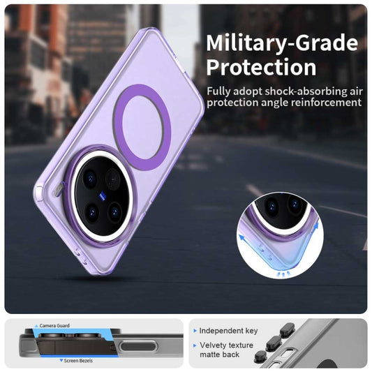 For vivo X200 Candy Magsafe PC Hybrid TPU Phone Case(Purple) by buy2fix