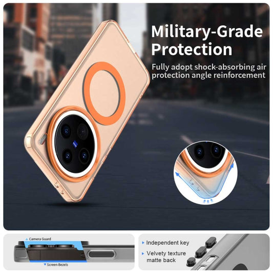 For vivo X200 Pro mini Candy Magsafe PC Hybrid TPU Phone Case(Orange) by buy2fix