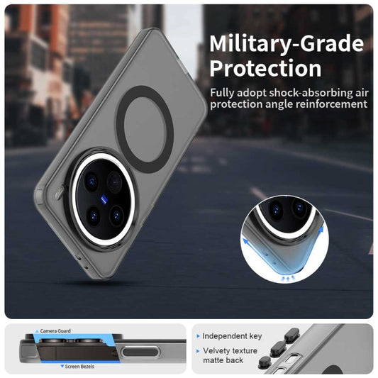 For vivo X200 Pro mini Candy Magsafe PC Hybrid TPU Phone Case(Black) by buy2fix