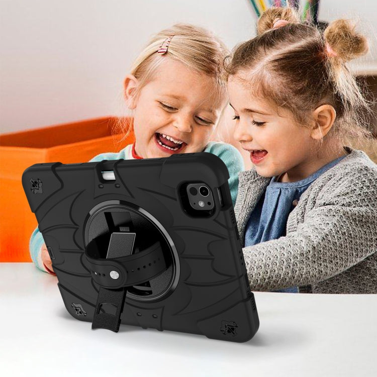 For iPad Pro 11 2025 / 2024 Bat Hand Grip Turntable Stand Tablet Case(Black) by buy2fix