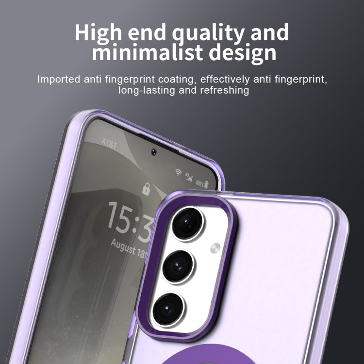 For Samsung Galaxy S25 5G Candy Magsafe PC Hybrid TPU Phone Case(Purple) by buy2fix