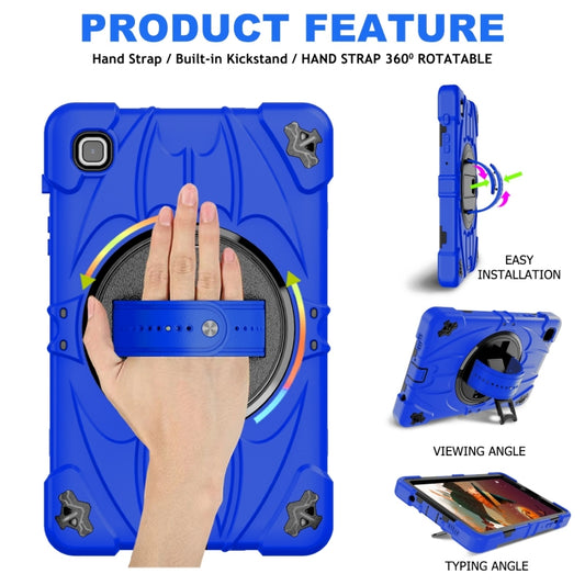 For Samsung Galaxy Tab A7 Lite Bat Hand Grip Turntable Stand Tablet Case(Blue Black) by buy2fix