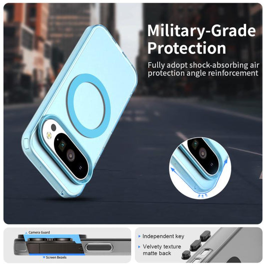 For Google Pixel 10 / 10 Pro Candy Magsafe PC Hybrid TPU Phone Case(Blue) - Google Cases by buy2fix | Online Shopping UK | buy2fix