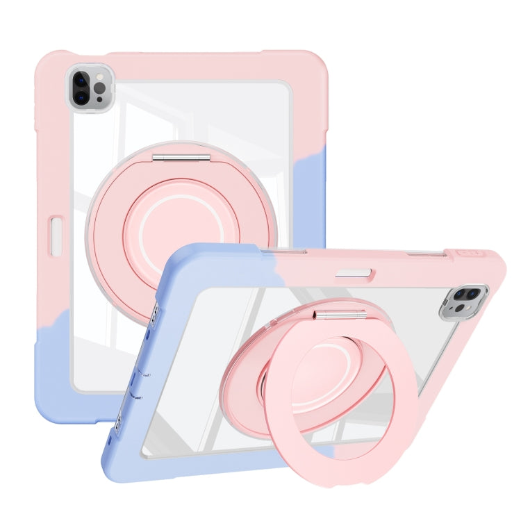 For iPad Pro 11 2022 / Air 10.9 2022 Crystal Armor PC Hybrid TPU Tablet Case with Pen Slot(Blue Pink) - iPad Pro 11 (2022/2021) Cases by buy2fix | Online Shopping UK | buy2fix