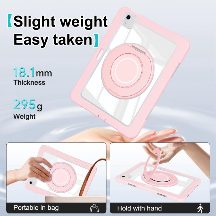 For iPad Air 13 2025 / 2024 Crystal Armor PC Hybrid TPU Tablet Case with Pen Slot(Pink) - iPad Pro 12.9 (2022/2021) Cases by buy2fix | Online Shopping UK | buy2fix