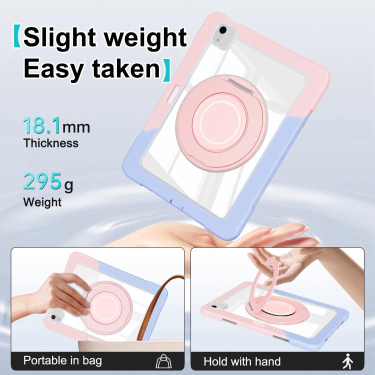 For iPad Air 13 2025 / 2024 Crystal Armor PC Hybrid TPU Tablet Case with Pen Slot(Blue Pink) - iPad Pro 12.9 (2022/2021) Cases by buy2fix | Online Shopping UK | buy2fix