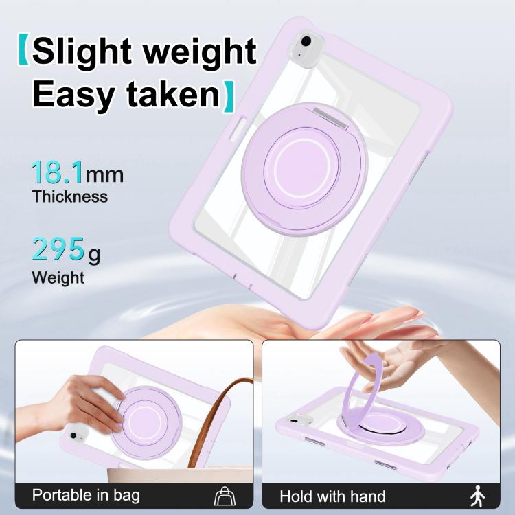 For iPad Air 13 2025 / 2024 Crystal Armor PC Hybrid TPU Tablet Case with Pen Slot(Purple) - iPad Pro 12.9 (2022/2021) Cases by buy2fix | Online Shopping UK | buy2fix