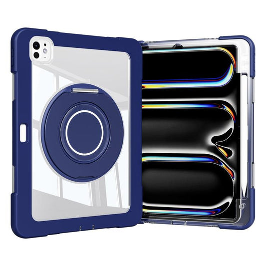 For iPad Pro 13 2024 Crystal Armor PC Hybrid TPU Tablet Case with Pen Slot(Dark Blue) - iPad Pro 13 2024 Cases by buy2fix | Online Shopping UK | buy2fix