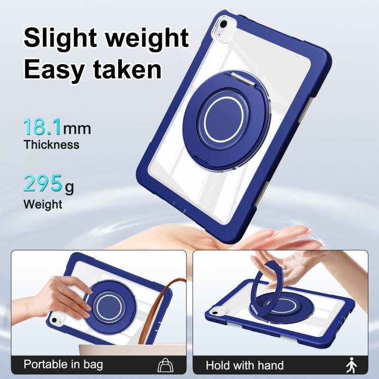 For iPad Air 11 2025 / 2024 / 10.9 2022 Crystal Armor PC Hybrid TPU Tablet Case(Dark Blue) - iPad Air 11 2025 / 2024 Cases by buy2fix | Online Shopping UK | buy2fix