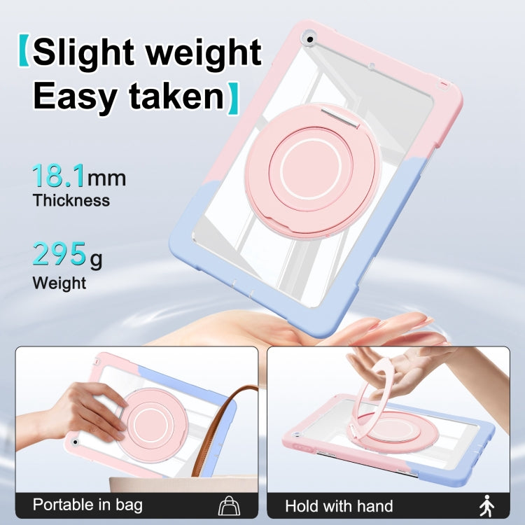 For iPad 10.2 2021 / 2020 / 2019 Crystal Armor PC Hybrid TPU Tablet Case(Blue Pink) - iPad 10.2 Cases by buy2fix | Online Shopping UK | buy2fix