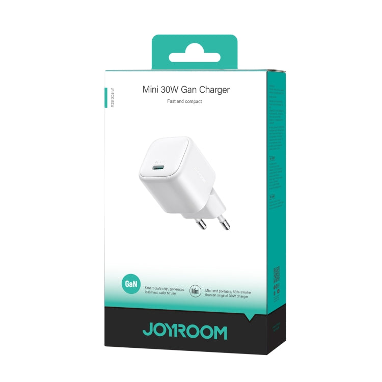JOYROOM JR-TCG15 30W GaN USB-C / Type-C Port Mini Charger, Plug:EU Plug(White) by JOYROOM