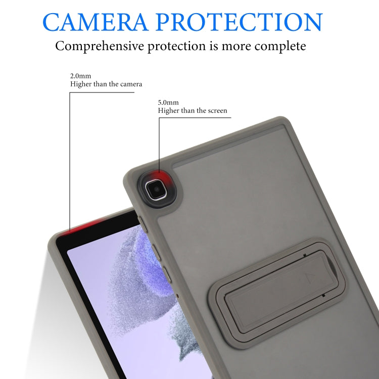 For Samsung Galaxy Tab A7 Lite Skin Feel Holder PC Hybrid TPU Tablet Case(Grey) by buy2fix