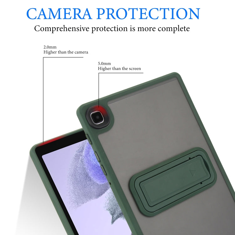 For Samsung Galaxy Tab A11 / A9 Skin Feel Holder PC Hybrid TPU Tablet Case(Dark Green) by buy2fix