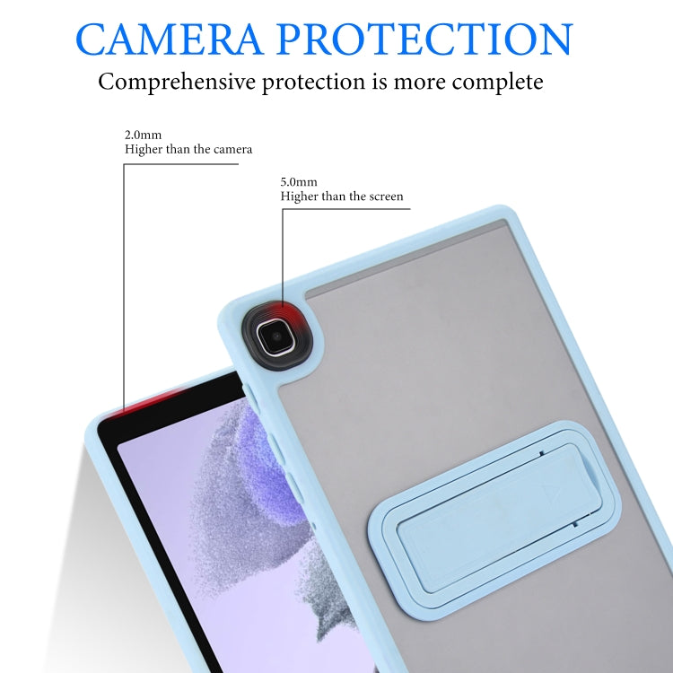 For Samsung Galaxy Tab A11+ / A9+ Skin Feel Holder PC Hybrid TPU Tablet Case(Light Blue) by buy2fix