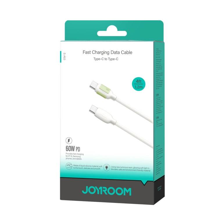 JOYROOM S-A53 Fluorescent Series 60W Type-C to Type-C Fast Charging Data Cable, Length:1.2m(Beige) by JOYROOM