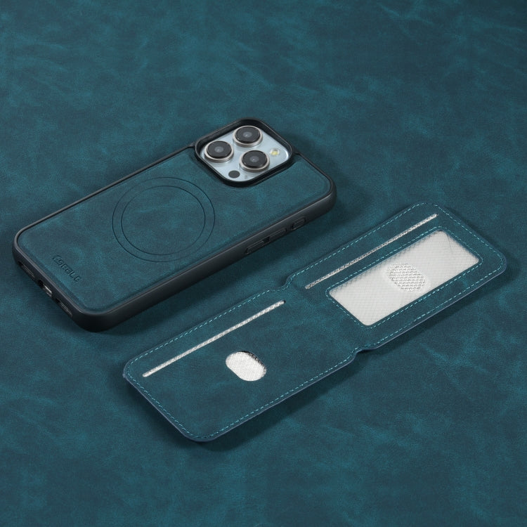 For iPhone 16 Plus ESEBLE E2 Retro Texture Card Slots MagSafe RFID Leather Case(Dark Green) by ESEBLE