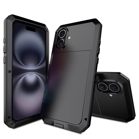 For iPhone 16 Shockproof IP54 Life Waterproof Phone Case(Black) by buy2fix