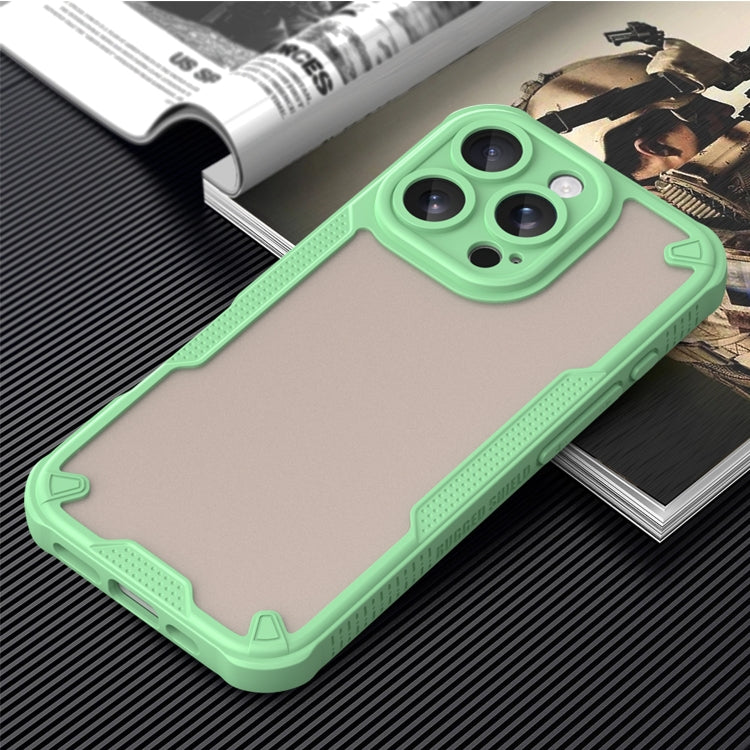 For iPhone 16 Pro Max Armor Glaze PC Hybrid TPU Phone Case(Green) by buy2fix