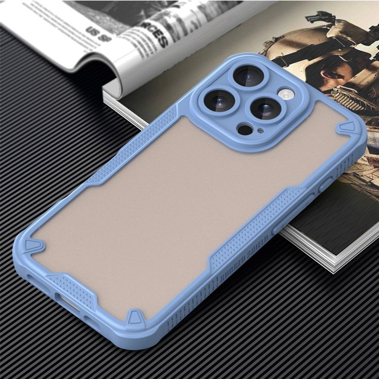 For iPhone 16 Pro Armor Glaze PC Hybrid TPU Phone Case(Blue) by buy2fix