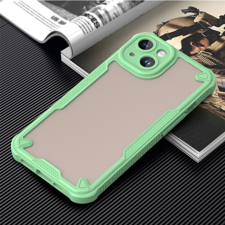 For iPhone 14 Armor Glaze PC Hybrid TPU Phone Case(Green) by buy2fix