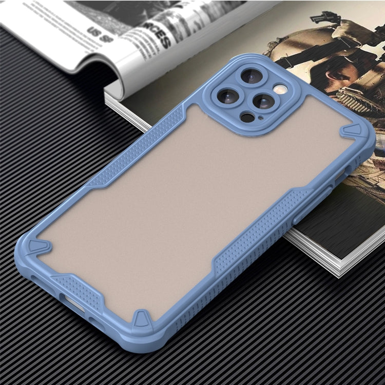 For iPhone 12 Pro Max Armor Glaze PC Hybrid TPU Phone Case(Blue) by buy2fix